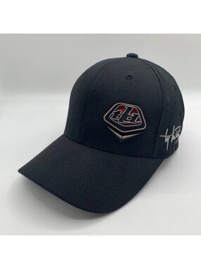 Troy Lee Designs Mens Black Stretch Fitted Hat Mens S/M